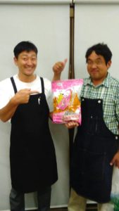 本店店長（斉藤）と、珍味屋さんの社長さん